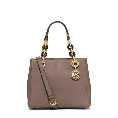 michael kors small leather satchel gold